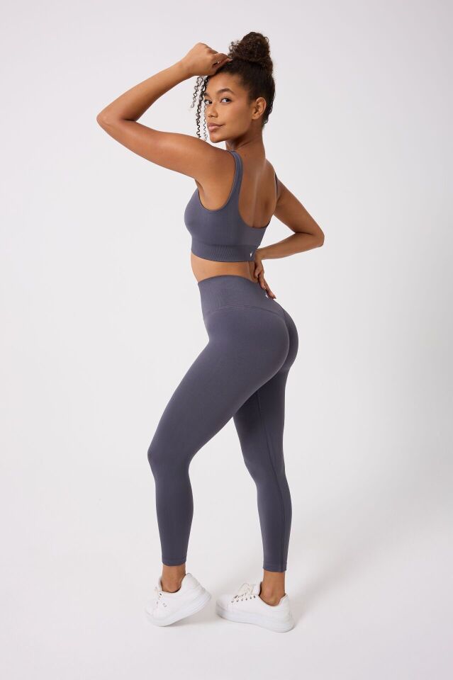 Kadın Push Up Toparlayıcı Yüksek Bel Dikişsiz  Spor Tayt